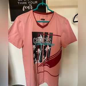 V-Neck Graphic T- Shirt